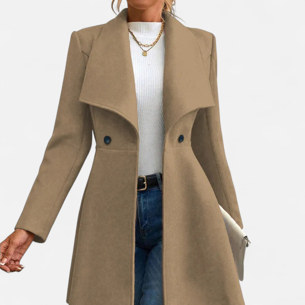 Lauwren | Women's Lapel Coat – Classic Chic