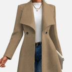 Lauwren | Women's Double-Breasted Coat - Classic Elegance
