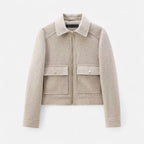 Lauwren | Women's Wool Jacket – Burgundy Elegance