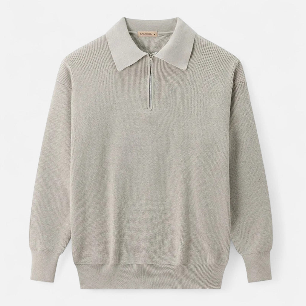 Lauwren | Men's Fold-Down Collar Sweater – Knitted Elegance