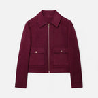 Lauwren | Women's Wool Jacket – Burgundy Elegance