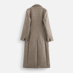 Lauwren | Women's Long Coat – Elegant Vintage Check