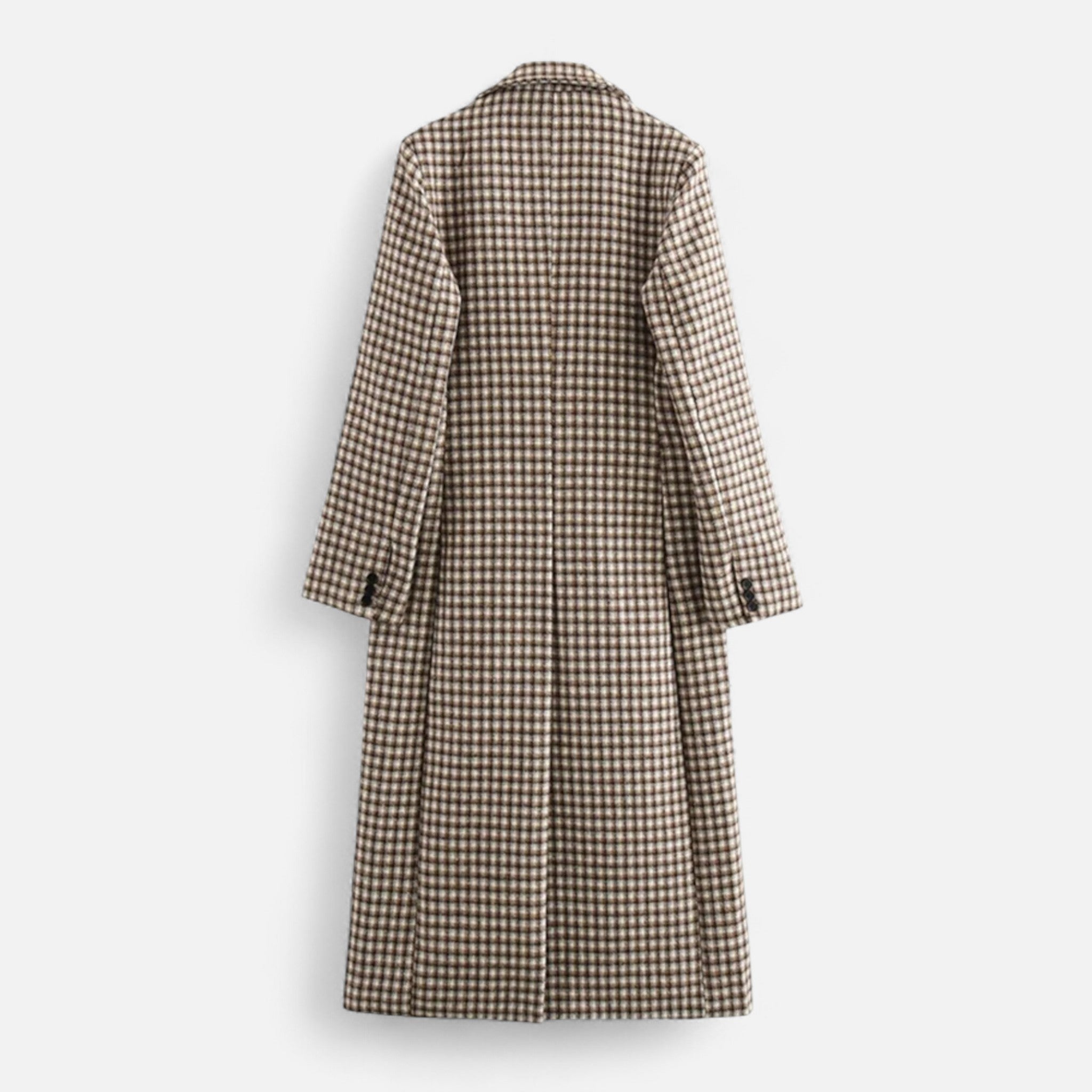 Lauwren | Women's Long Coat – Elegant Vintage Check