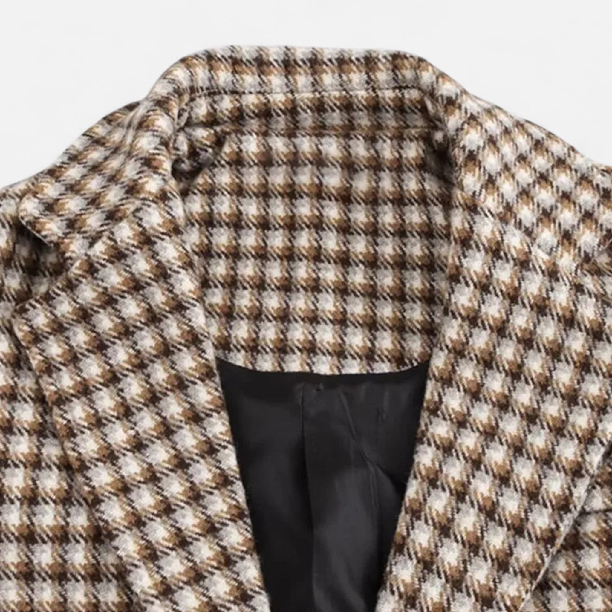 Lauwren | Women's Long Coat – Elegant Vintage Check