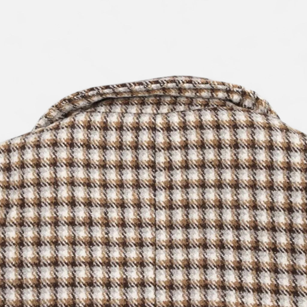 Lauwren | Women's Long Coat – Elegant Vintage Check