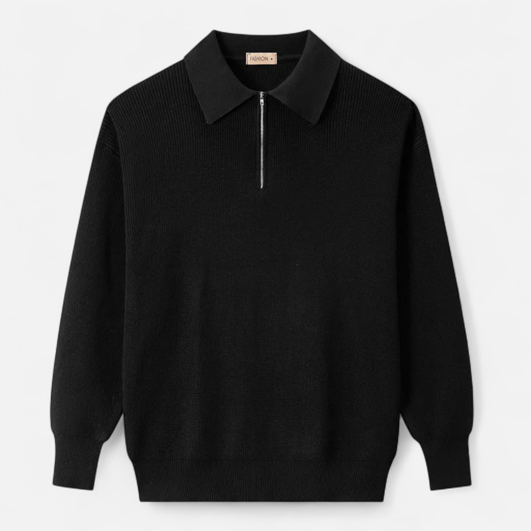 Lauwren | Men's Fold-Down Collar Sweater – Knitted Elegance