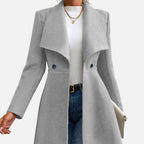 Lauwren | Women's Double-Breasted Coat - Classic Elegance