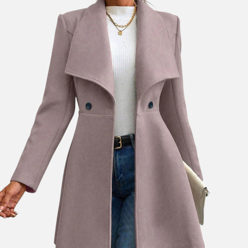 Lauwren | Women's Double-Breasted Coat - Classic Elegance