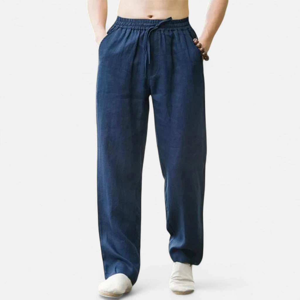 Lauwren | Men's Linen Cotton Trousers Riviera