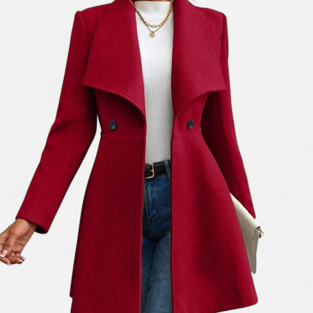 Lauwren | Women's Lapel Coat – Classic Chic