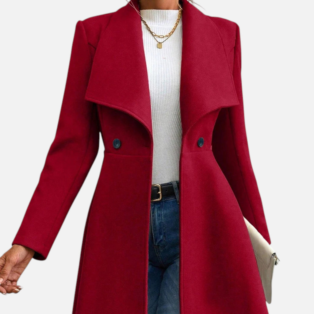 Lauwren | Women's Double-Breasted Coat - Classic Elegance