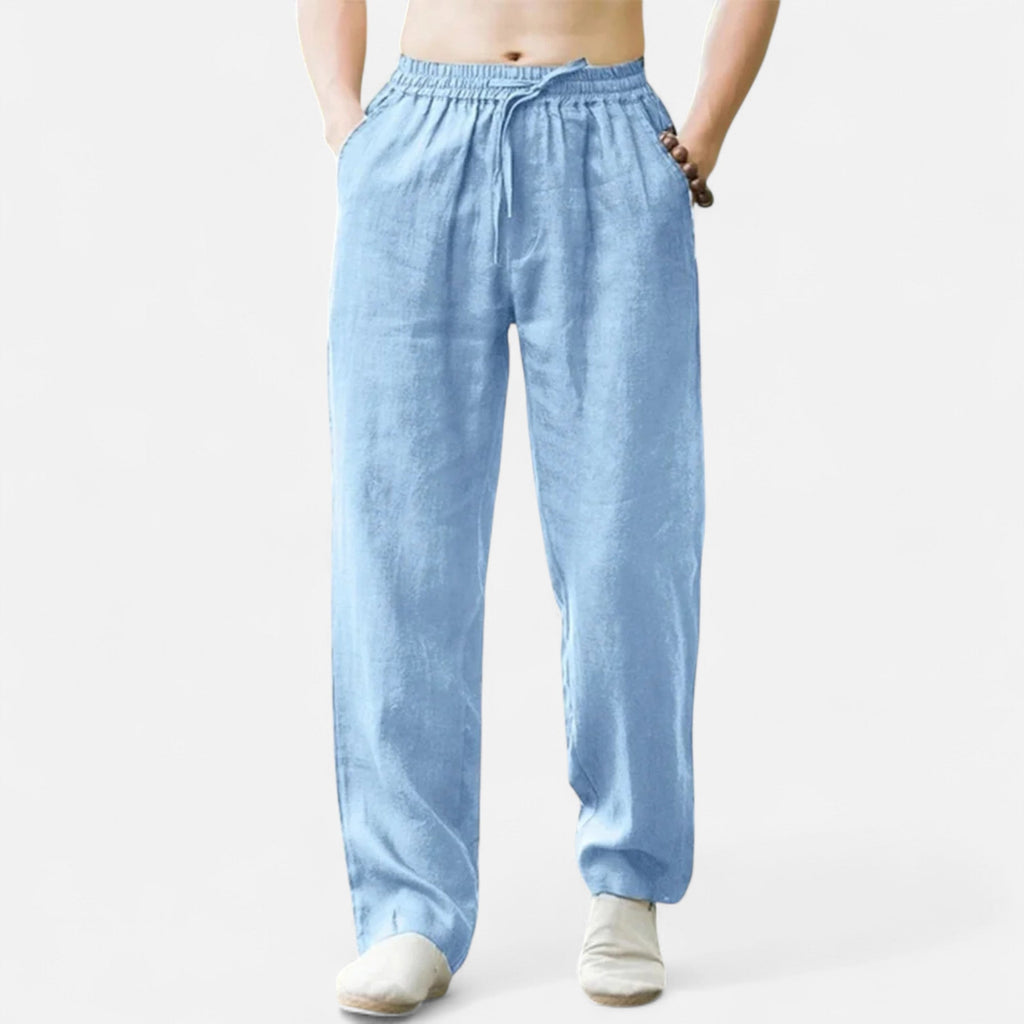 Lauwren | Men's Linen Cotton Trousers Riviera
