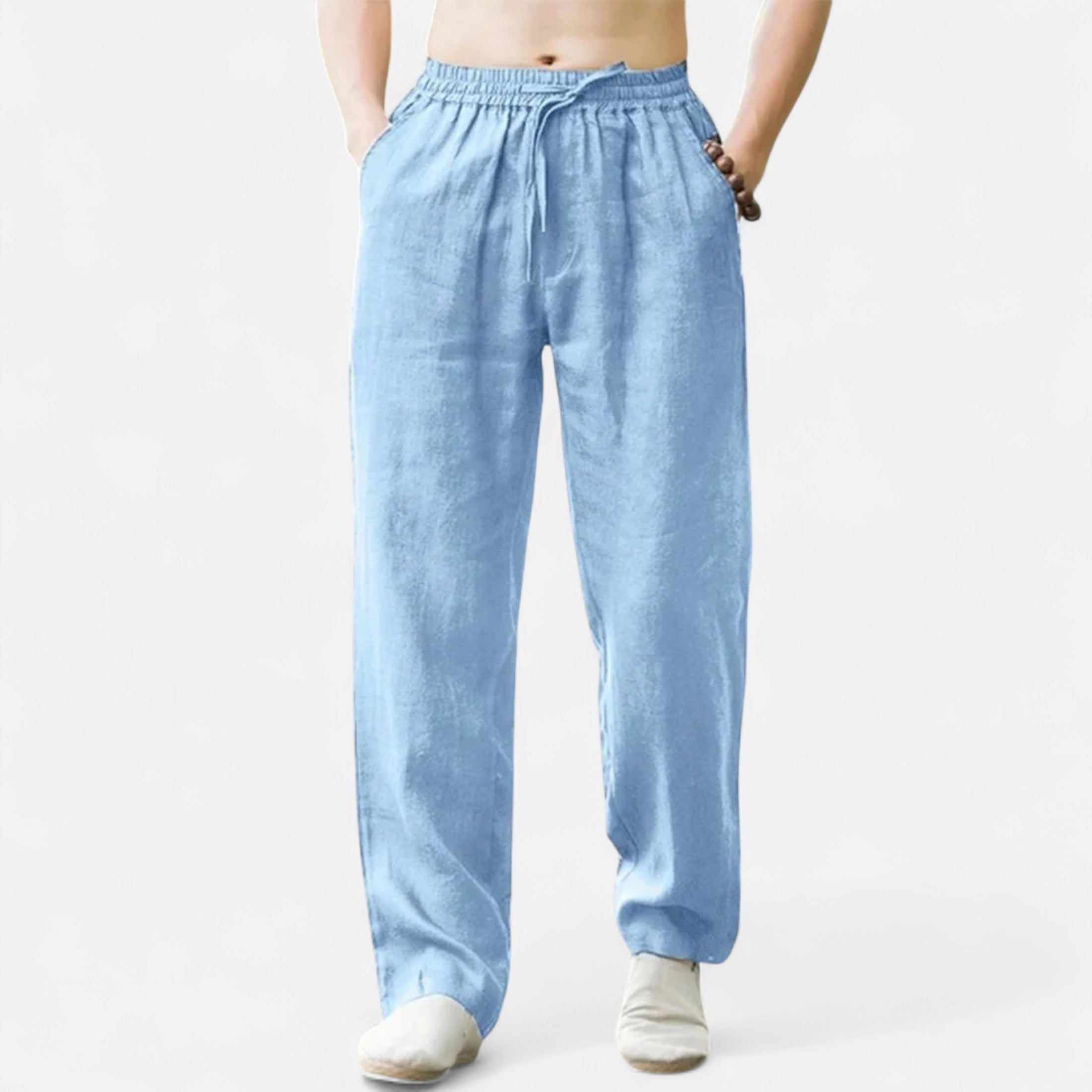 Lauwren | Men's Linen Cotton Trousers Riviera