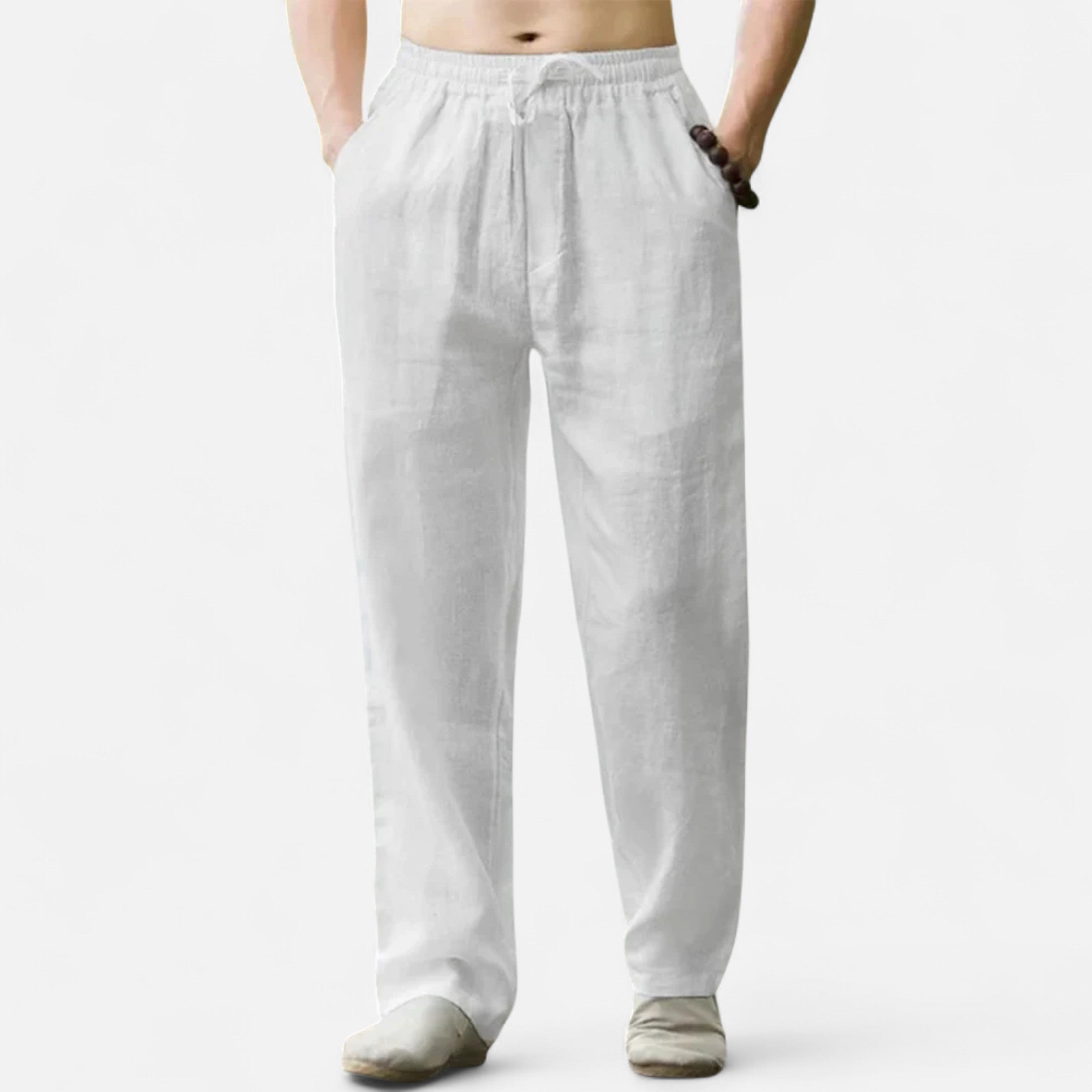 Lauwren | Men's Linen Cotton Trousers Riviera