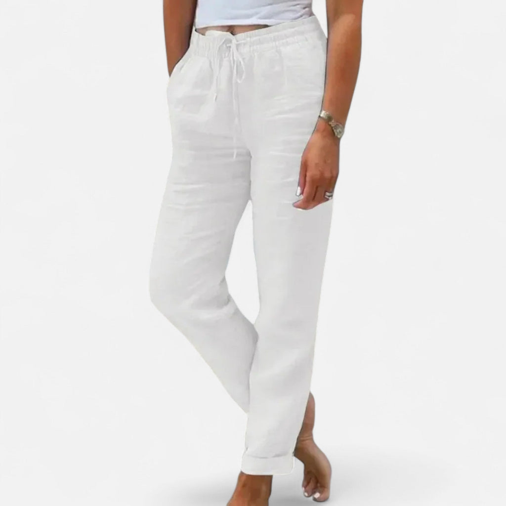 Lauwren | Woman's Elegant High-Waisted Trousers